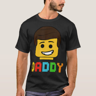 Daddy Master Builder Gebäude Bricks Blocks Family T-Shirt