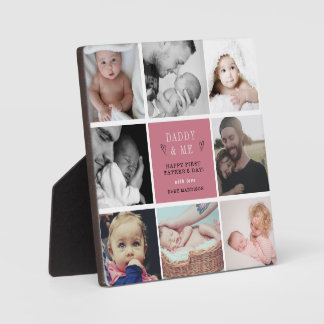'Daddy & Me' 1. Foto Collage Plaque zum Geburtstag Fotoplatte