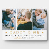 'Daddy & Me' 1. Vatertag 3 x FotoCollage Fotoplatte (Vorderseite)