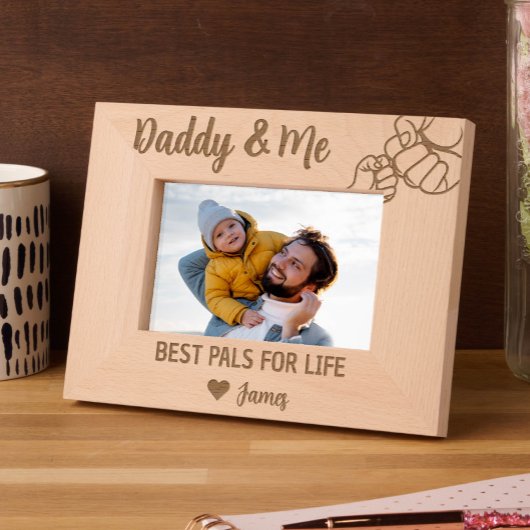 Daddy & Me Best Pals für das Leben von Son oder To Geätzte Rahmen