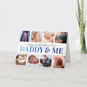"Daddy & Me" Erstes Vater-Tag-Foto Karte