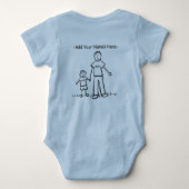 Daddy & Me T - Shirt Family Art (Individuelle Name (Rückseite)