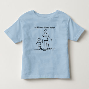 Daddy & Me T - Shirt Family Art (Individuelle Name