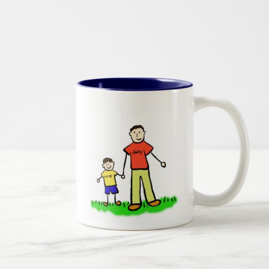 Daddy & Me Tasse (Brünett ohne Titel) (Rechts)