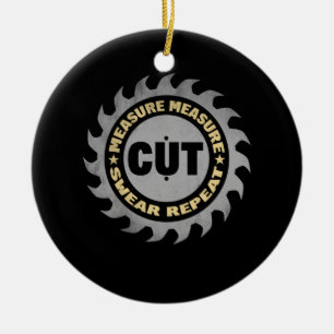 Daddy Measure Cut Handyman Woodworker Vatertag Keramik Ornament
