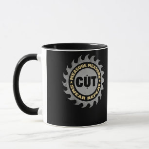 Daddy Measure Cut Handyman Woodworker Vatertag Tasse
