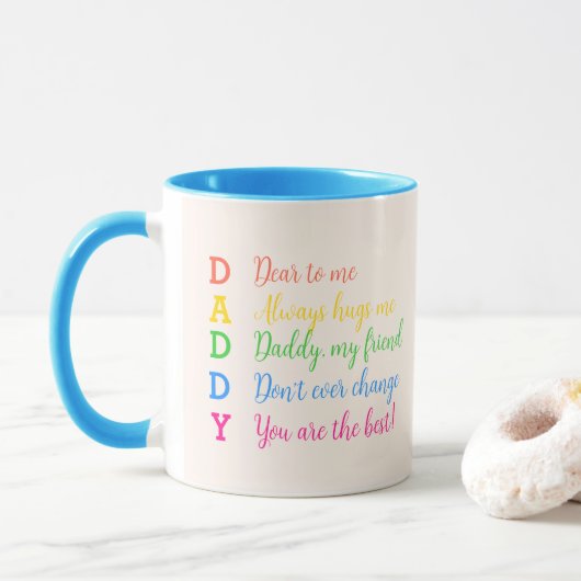 Daddy, mein bester Freund | Tagesgeschenk des Vate Tasse (Mit Donut)