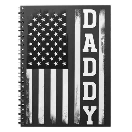 Daddy mit US-amerikanischer Flagge Notizblock (Vorderseite)