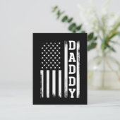 Daddy mit US-amerikanischer Flagge Postkarte (Stehend Vorderseite)