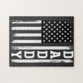 Daddy mit US-amerikanischer Flagge Puzzle (Horizontal)