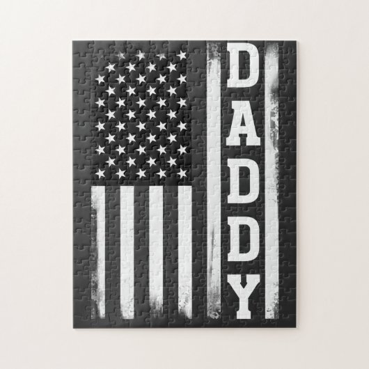 Daddy mit US-amerikanischer Flagge Puzzle (Vertikal)