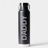 Daddy Modern Black & Gray Water Flasche (Vorne)