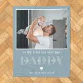 Daddy Modern First Vathers Day Foto Fleecedecke