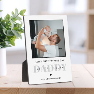 Daddy Modern First Vathers Day Foto Fotoplatte