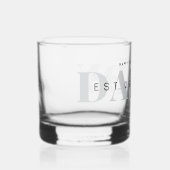 Daddy Modern Minimalistisch First Vathers Day Whiskyglas (Vorderseite)