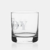 Daddy Modern Minimalistisch First Vathers Day Whiskyglas (Rückseite)