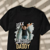 Daddy Modern Simple Grunge Custom Baby Foto T-Shirt