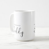 Daddy Modern Simple Kids Names Day Kaffeetasse (Vorderseite Links)