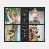 Daddy Modern Vathers Day Foto Collage Fleecedecke (Vorderseite (Horizontal))