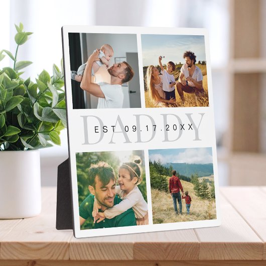 Daddy Modern Vathers Day Foto Collage Fotoplatte
