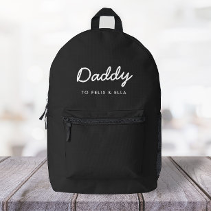 Daddy   Moderne Kinder heißen schwarz Bedruckter Rucksack