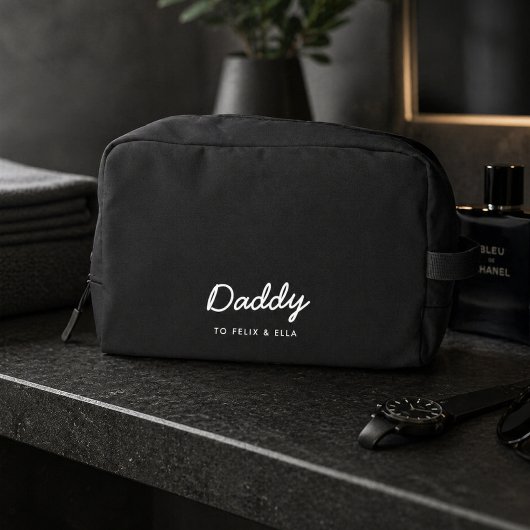 Daddy | Moderne Kinder heißen schwarz Waschbeutel