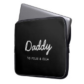 Daddy | Moderne Kinder heißen Vatertag schwarz Laptopschutzhülle (Vorderseite Links)