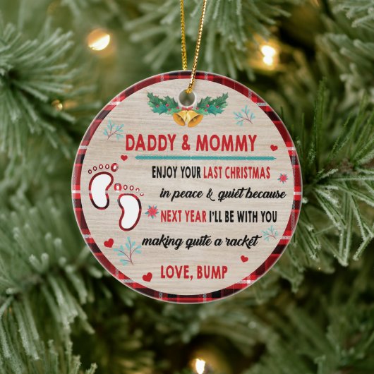 Daddy & Mommy genießen Sie Ihre letzten Weihnachte Keramik Ornament (Baum)