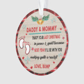 Daddy & Mommy genießen Sie Ihre letzten Weihnachte Ornament (Vorderseite)
