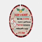 Daddy & Mommy genießen Sie Ihre letzten Weihnachte Ornament Aus Metall (Vorderseite links)