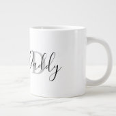 Daddy-Monogramm Grau Jumbo-Tasse (Rechts)