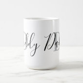 Daddy-Monogramm Grau Kaffeetasse (Mittel)