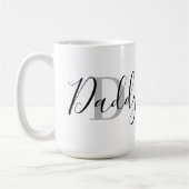 Daddy-Monogramm Grau Kaffeetasse (Links)