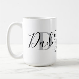 Daddy-Monogramm Grau Kaffeetasse