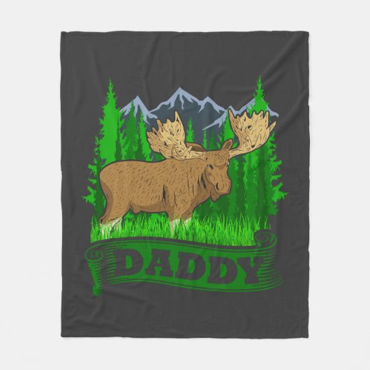 Daddy Moose Junting Vater Fleecedecke (Vorderseite)