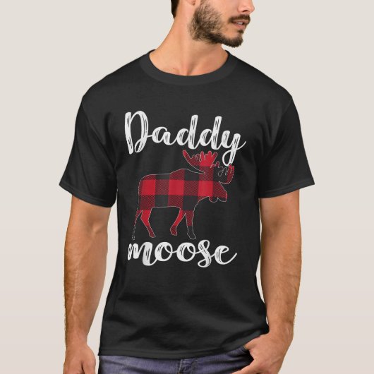 Daddy Moose Matching Family Christmas Clothes Plai T-Shirt (Vorderseite)