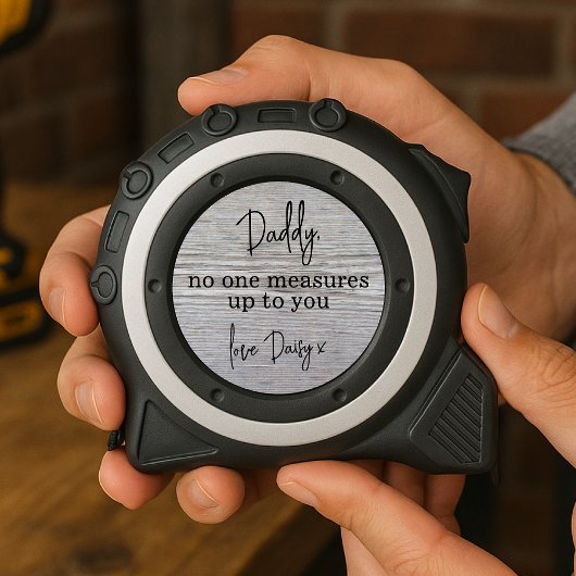 Daddy Niemand misst dir Wood Grain Maßband