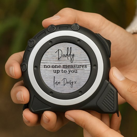 Daddy Niemand misst dir Wood Grain Maßband