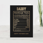 Daddy Nutritional Facts Vatertag Card Karte (Vorderseite)