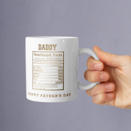 Daddy Nutritional Facts Vatertag Kaffeetasse