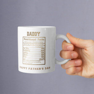 Daddy Nutritional Facts Vatertag Kaffeetasse
