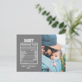 Daddy Nutritional Facts Vatertag Postcard Postkarte (Stehend Vorderseite)