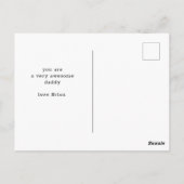 Daddy Nutritional Facts Vatertag Postcard Postkarte (Rückseite)