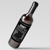 Daddy Nutritional Facts Vatertag Weinetikett