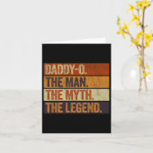 Daddy-o the Man The Myth The Legend Funny Retro Karte (Gelbe Blume)
