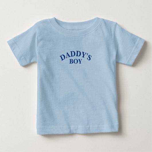 Daddy (oder irgendein Name) Matching Daddy's Boy Baby T-shirt (Vorderseite)