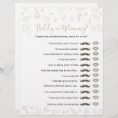 Daddy oder Mommy Forest Blätter Baby Shower Game (Vorne/Hinten)