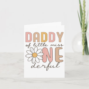 Daddy Of Little Miss Onederful First Geburtstag Da Karte