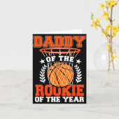 Daddy Of Rookie 1st Basketball Bday Theme Matching Karte (Gelbe Blume)