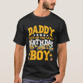 Daddy of the Birthday Boy Excavator Construction T T-Shirt (Vorderseite)